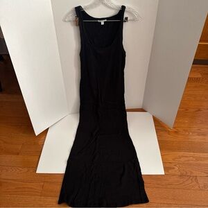 JAMES PERSE Ribbed Tank Bodycon Dress, Size 4 Black